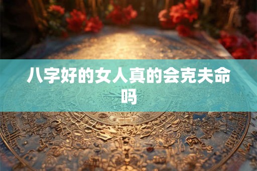 八字好的女人真的会克夫命吗