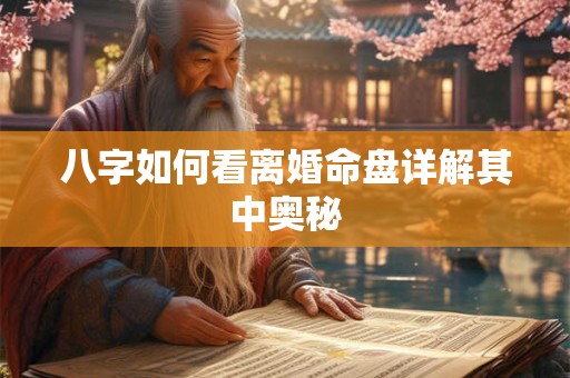 八字如何看离婚命盘详解其中奥秘