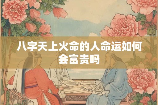 八字天上火命的人命运如何会富贵吗