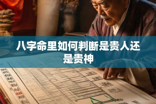 八字命里如何判断是贵人还是贵神