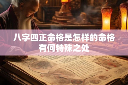 八字四正命格是怎样的命格有何特殊之处