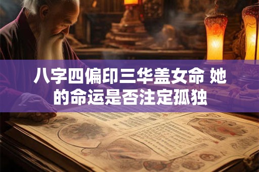 八字四偏印三华盖女命 她的命运是否注定孤独