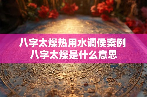 八字太燥热用水调侯案例 八字太燥是什么意思