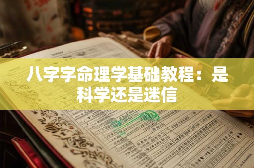 八字字命理学基础教程：是科学还是迷信