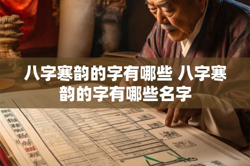 八字寒韵的字有哪些 八字寒韵的字有哪些名字