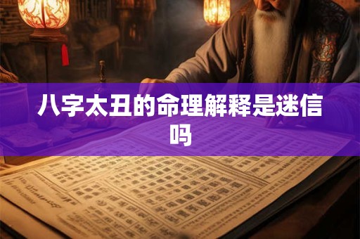 八字太丑的命理解释是迷信吗