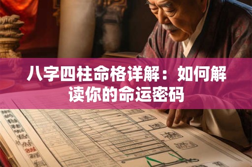 八字四柱命格详解：如何解读你的命运密码
