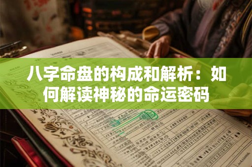 八字命盘的构成和解析：如何解读神秘的命运密码