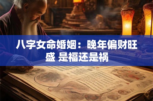 八字女命婚姻：晚年偏财旺盛 是福还是祸