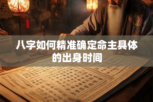 八字如何精准确定命主具体的出身时间