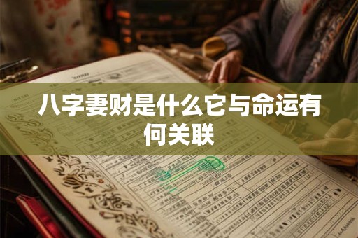 八字妻财是什么它与命运有何关联