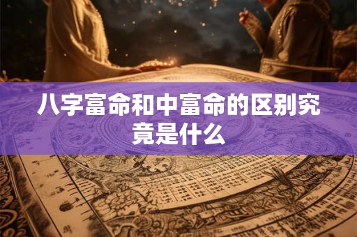 八字富命和中富命的区别究竟是什么