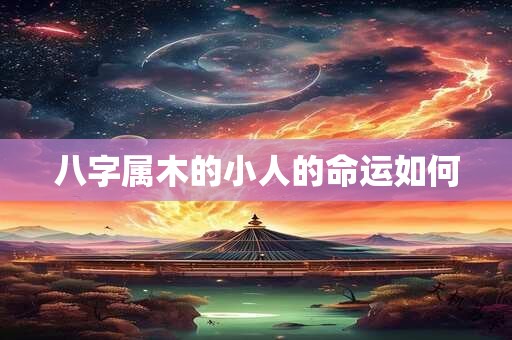 八字属木的小人的命运如何
