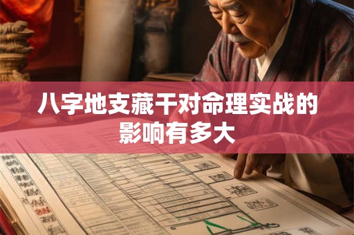 八字地支藏干对命理实战的影响有多大