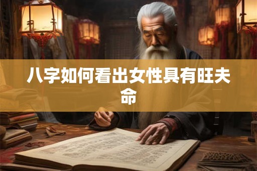八字如何看出女性具有旺夫命