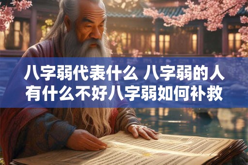 八字弱代表什么 八字弱的人有什么不好八字弱如何补救