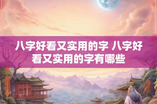 八字好看又实用的字 八字好看又实用的字有哪些