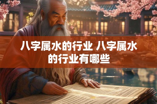 八字属水的行业 八字属水的行业有哪些
