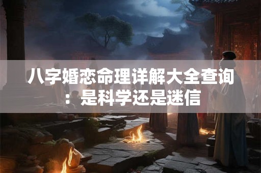 八字婚恋命理详解大全查询：是科学还是迷信