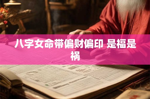 八字女命带偏财偏印 是福是祸