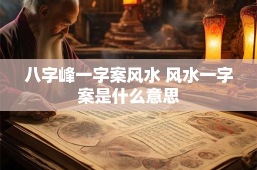 八字峰一字案风水 风水一字案是什么意思