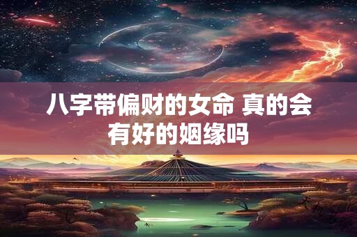 八字带偏财的女命 真的会有好的姻缘吗