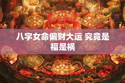 八字女命偏财大运 究竟是福是祸