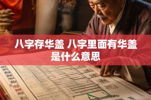 八字存华盖 八字里面有华盖是什么意思