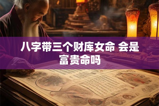 八字带三个财库女命 会是富贵命吗