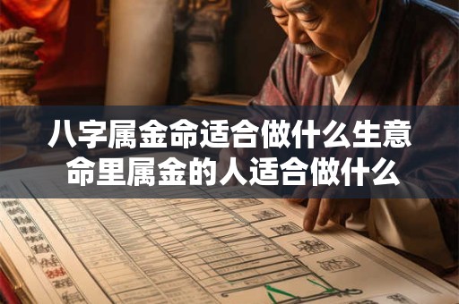 八字属金命适合做什么生意 命里属金的人适合做什么生意