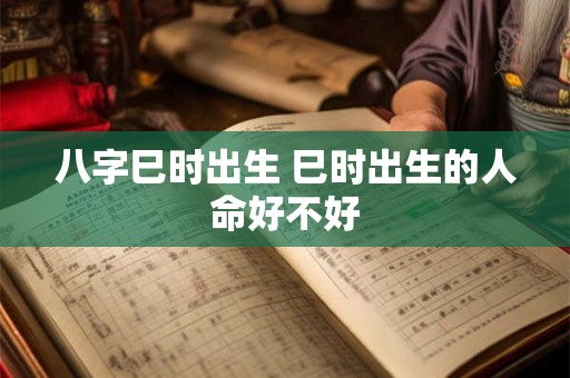 八字巳时出生 巳时出生的人命好不好 八字巳时出生 巳时出生的人命好不好