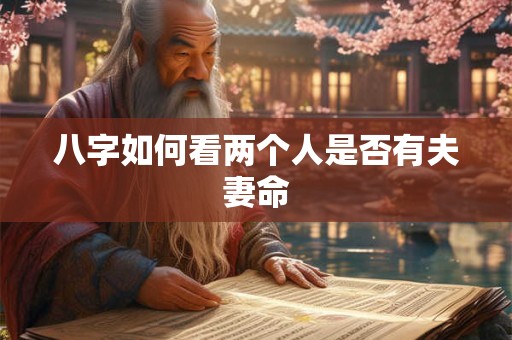 八字如何看两个人是否有夫妻命