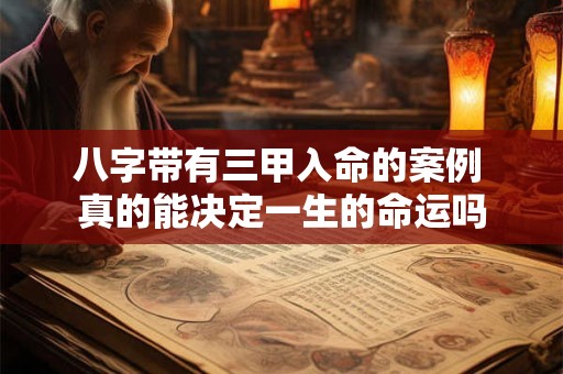 八字带有三甲入命的案例 真的能决定一生的命运吗