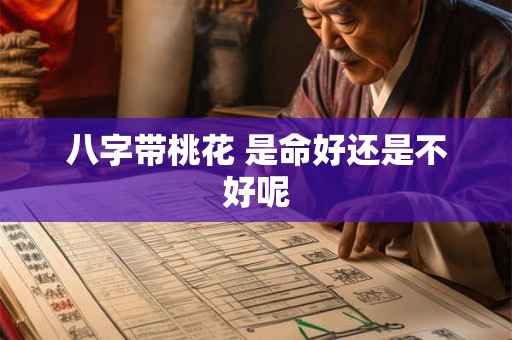 八字带桃花 是命好还是不好呢