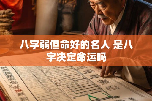 八字弱但命好的名人 是八字决定命运吗
