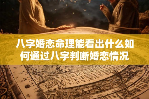 八字婚恋命理能看出什么如何通过八字判断婚恋情况