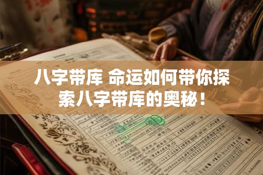 八字带库 命运如何带你探索八字带库的奥秘！