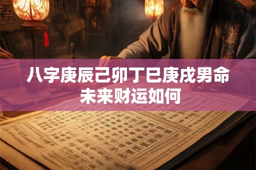 详细阅读:八字庚辰己卯丁巳庚戌男命 未来财运如何 八字庚辰己卯丁巳庚戌男命 未来财运如何