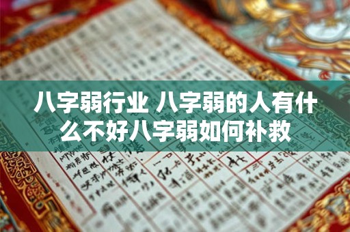 八字弱行业 八字弱的人有什么不好八字弱如何补救 八字弱行业 八字弱的人有什么不好八字弱如何补救