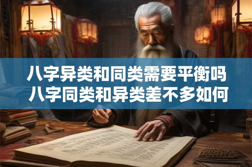 八字异类和同类需要平衡吗 八字同类和异类差不多如何判断喜忌