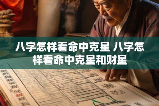 八字怎样看命中克星 八字怎样看命中克星和财星 八字怎样看命中克星 八字怎样看命中克星和财星