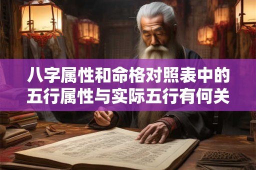八字属性和命格对照表中的五行属性与实际五行有何关联
