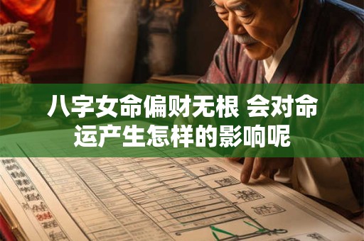 八字女命偏财无根 会对命运产生怎样的影响呢