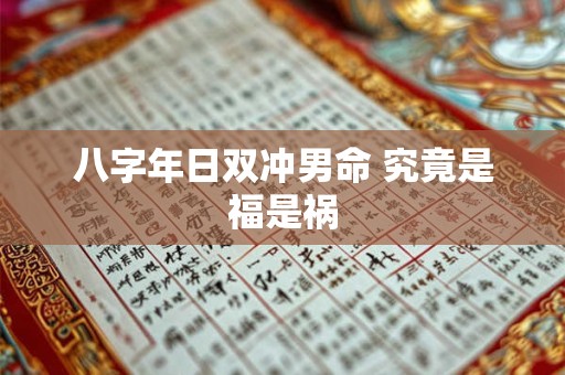 八字年日双冲男命 究竟是福是祸