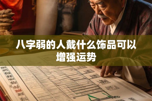 八字弱的人戴什么饰品可以增强运势