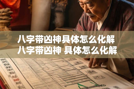 八字带凶神具体怎么化解 八字带凶神 具体怎么化解
