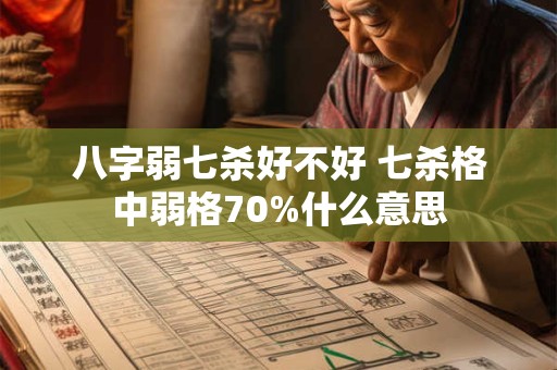 八字弱七杀好不好 七杀格中弱格70%什么意思