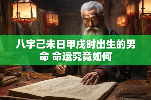 八字己未日甲戌时出生的男命 命运究竟如何