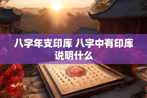 八字年支印库 八字中有印库说明什么
