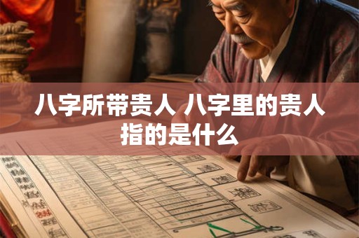 八字所带贵人 八字里的贵人指的是什么